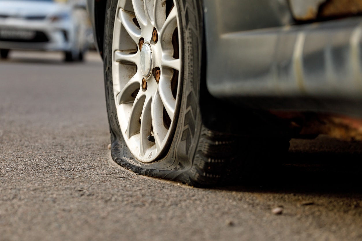 flat tyre